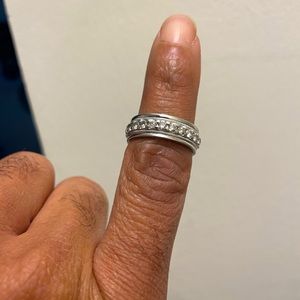 Size 8 band 10k white gold w/ 1/2 carat diamonds